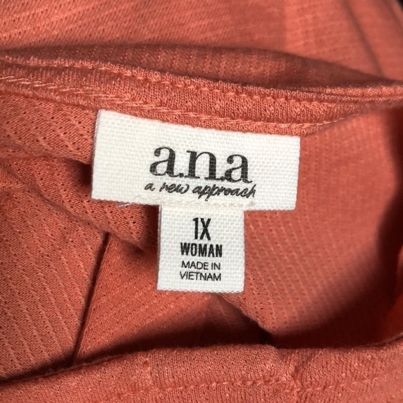 A.n.a Orange Pullover Top 1X - Picture 2 of 7